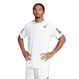Adidas Men's Club Tennis Climacool 3-Stripes T-Shirt, White, Medium