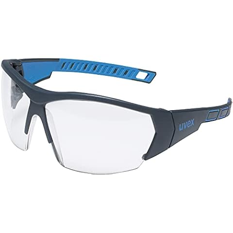 Uvex Schutzbrille i-works 9194 - kratzfest und beschlagfrei - leichte und sportliche Sicherheitsbrille, Arbeitsschutzbrille mit UV-Schutz - in verschiedenen Ausführungen, Farbe:anthrazit-blau/klar Cover