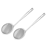 Photo Gallery zunoxaz 2 pezzi colino per olio acciaio con lungo filtro rete maglie per cucina schiumarola per frittura zuppe e verdure resistente e facile da Photo Gallery zunoxaz 2 pezzi colino per olio acciaio con lungo filtro rete maglie per cucina schiumarola per frittura zuppe e verdure resistente e facile da