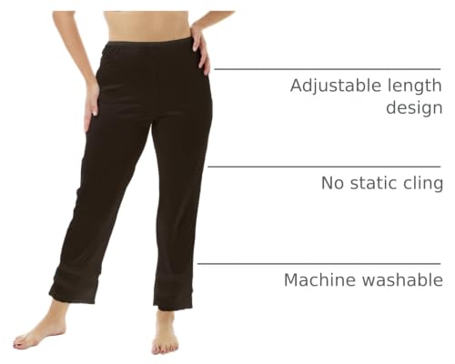 Image of Underworks Nylon Ankle Length Pantliner Pant Slip with Snip a Length