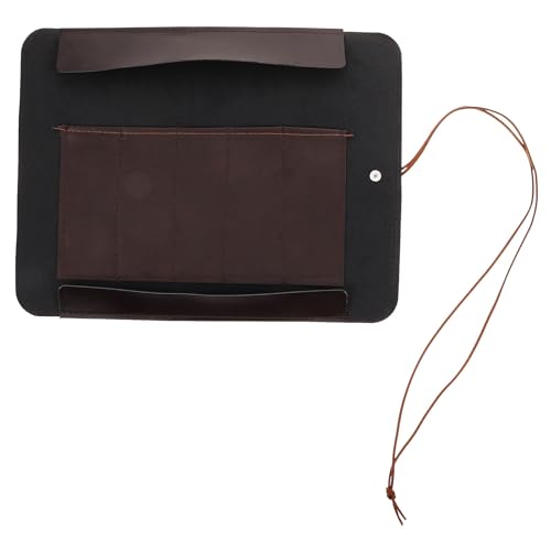 LAPYAPPE Bolsa Enrollable de Almacenamiento en Cuero Sintético Organizador Portátil para Herramientas y Cuchillos de Talla para Artesanos en Movimiento