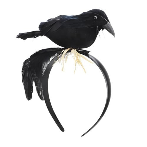 NICEYST Halloween Headband Gothic Realistic Crow Headbands...