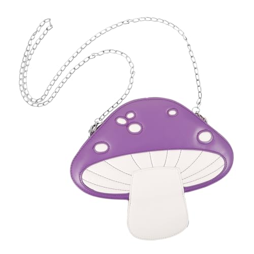 Sac à main en forme de champignon rose avec bandoulière femme