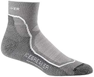 Icebreaker Merino Men's Hike+ Light Mini, Fossil/White/Monsoon, Large
