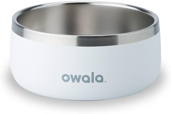 Owala Pet Bowl – Shy Marshmallow (White)