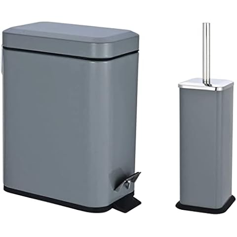 FINE STAR 5L Slim Pedal Bin and Brush Set Cover