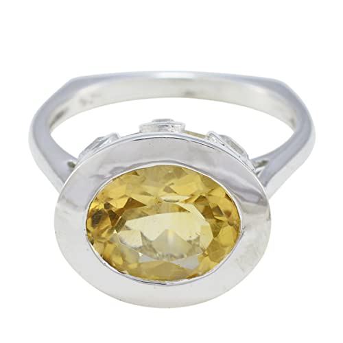 Bague en argent sterling 925 de forme ovale éclatante par House of Rings