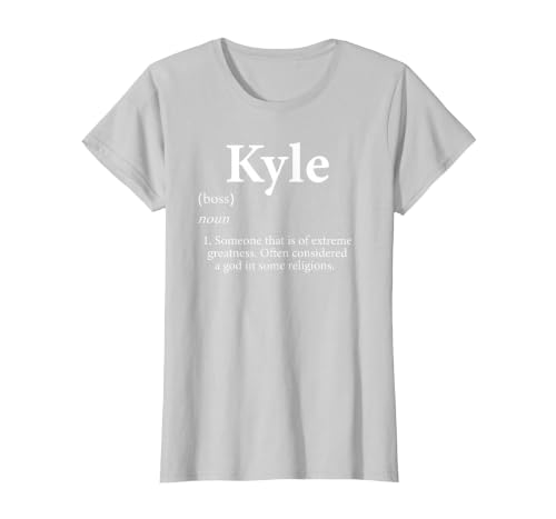 Kyle Definition Personalized Name Costume for Kyle T-Shirt, Women, Silver Grey, Large