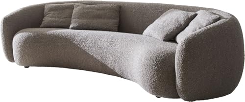 DELIFE 3-Sitzer-Sofa Larna Bouclé Silbergrau 260x120 cm 3-Sitzer