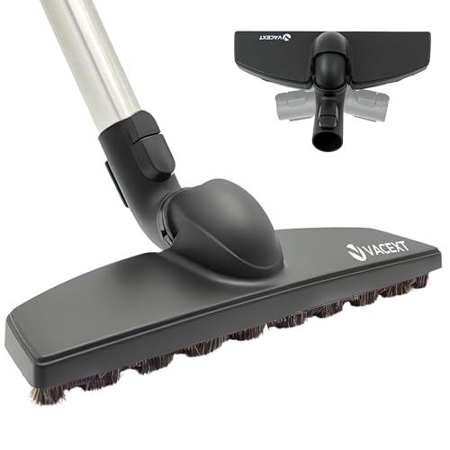 for Miele Hardwood Floor Brush Head – 12” Parquet Twister with Soft Horsehair Bristles, 360° Swivel Vacuum Attachment for Hard Floors – Compatible with Miele C1, C2, C3 Canister Vacuums