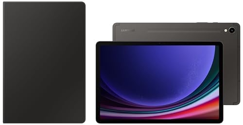 Image of Samsung Galaxy Tab S9 27.81 cm (11 inch) Dynamic AMOLED 2X Display, RAM 12 GB, ROM 256 GB Expandable, S Pen in-Box, Wi-Fi Tablet, Gray with S9 Book Cover Keyboard, Black