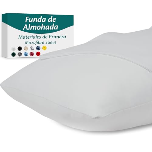 Flowen Fundas Almohada 70x40 de Microfibra Juego de 2 Fundas Cojin para Cama con Cremallera Invisible Tejido Suave y Lavable Antiácaros Transpirable Hipoalergénico Decorativas para Sofà y Silla