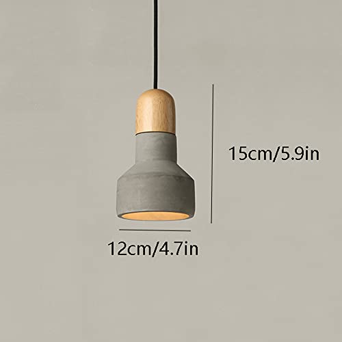 Luces colgantes de cemento E27 estilo vintage rústico para isla de cocina 6