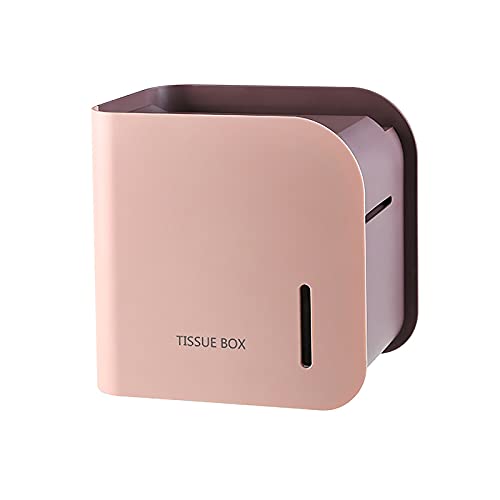 KUCOCOSNEH Porte-rouleau de papier toilette mural étanche et résistant à la saleté - Pour salle de bain - Rose