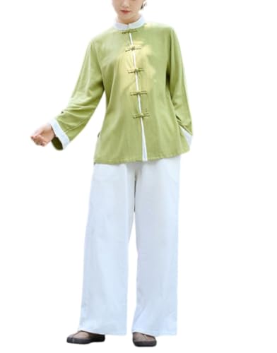 Conjunto de dos piezas de manga larga suelta para mujer conjunto casual cuello alto Zen