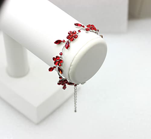 Image of Faship Gorgeous Rhinestone Crystal Floral Necklace Earrings Set