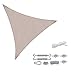 Sekey Tenda a Vela Impermeabile Triangolare 3.6x3.6x3.6m con Corda e Kit di Fissaggio, Vela Ombreggiante, Traspirante, Protezione Antivento con Protezione UV 95% per Terrazza, Patio, Esterno, Taupe