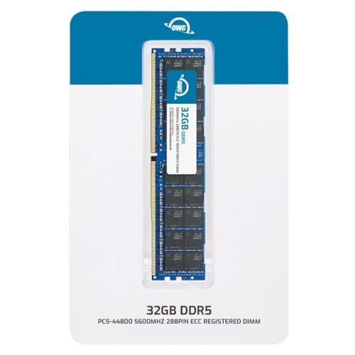 Image of OWC 32GB DDR5 5600MHz ECC RDIMM 2Rx8 288-pin Memory RAM | PC5-44800, ECC Registered, 2Rx8, 1.1V, CL46, Compatible with Select Workstations, Servers, and NAS Systems