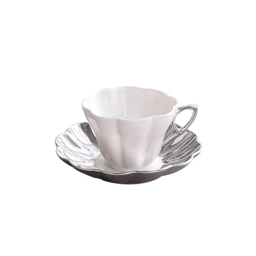Tasses à café et soucoupes en céramique au style simple pour le thé de l'après-midi