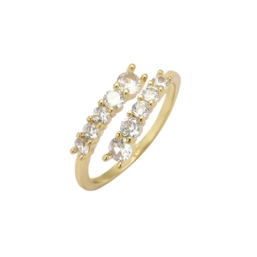 Image of SALTY Anti Tarnish Radiant Stone Finger Ring for Women | Adjustable Fancy Jewellery Design | Fashion Accessories for Girls | Minimal Jewelry | Ideal for Gifting | Marriage, Birthday | Gift for Valentine Day
