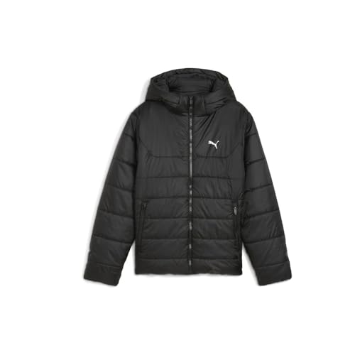 PUMA Kids Boys Essentials Hooded Padded Jacket Athletic Outerwear Casual - Black