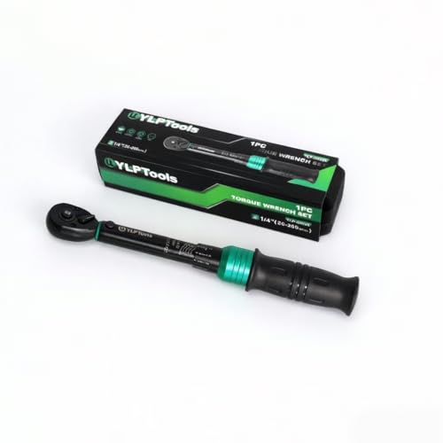 YLP Tools 1/4-Inch Drive Click Torque Wrench, 20–200 in-lb (2.26–22.6 Nm), ±3% Accuracy, 90-Tooth Ratchet, Dual-Direction, Chrome Vanadium Steel, Includes Storage Case