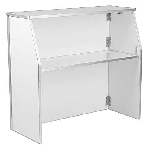 TentandTable 48' Folding Portable Bar with Storage Shelf, Mini Table for Serving Food and Drinks...