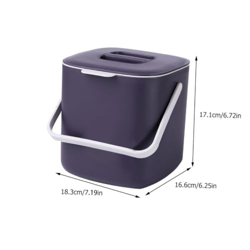 Caneca de basura portátil de plástico 10L Levemolo miniatura 2