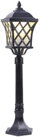 GUOCC Creative Retro Outdoor High Pole Light European Antique E27 IP42 Waterproof Glass Pillar Light Die-cast Aluminum Street Post Light Courtyard Path Lawn Paro Decorative Column Lamp Lights Fixture