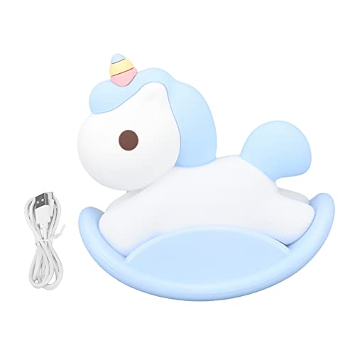 Veilleuse silicone enfant LED rechargeable USB avec minuterie bleu