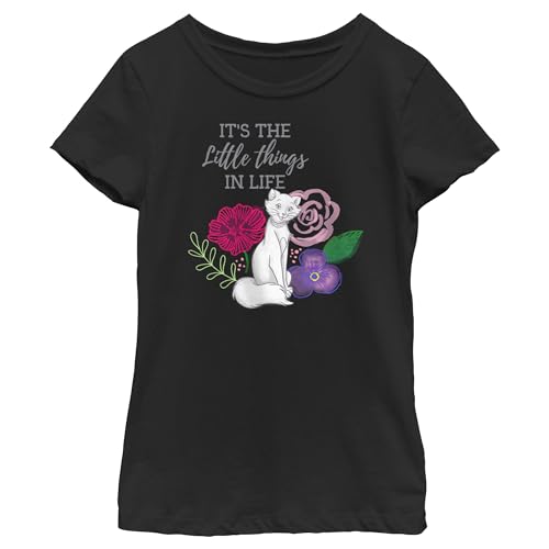T-shirt Disney fille noir taille L anti-déformation pour le sport et l'école
