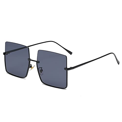 Lunettes de soleil UV400 anti-éblouissement grandes verres carrés pour yeux sensibles