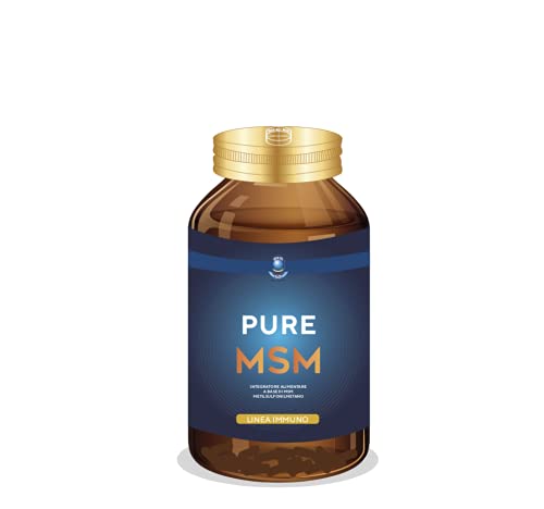 SEB - Pure MSM - Integratore alimentare di Metilsulfnilmetano 100% naturale - 60 capsule da 900mg - Prodotto in Italia