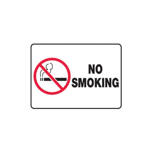 Panneau No Smoking Accuform 25x35cm en plastique rigide haute resistance MSMK948XP