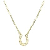 SAFIGLE Collar de Herradura de Acero Inoxidable Color Dorado Colgante Forma de U para Clavícula Joyería Femenina Elegante para Uso Diario y Obsequio Especial
