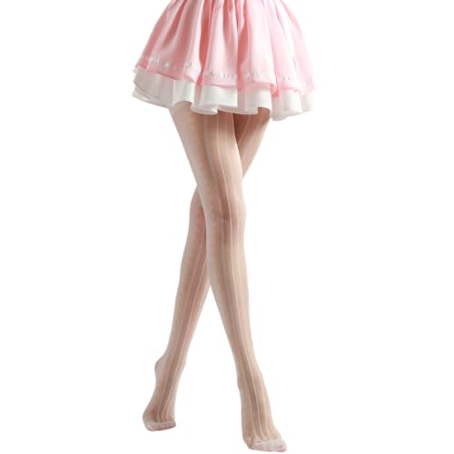 Image of Sahabowi Women Tights, Sheer High Waist Pantyhose, Vintage Control Top Stockings, Siwa7