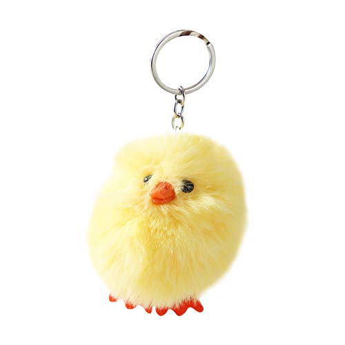 Lsgepavilion Porte-clés en forme de poussin en peluche pour sac à main - - Taille Unique Cover
