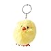 Momangel Porte-clés en forme de poussin mignon en peluche pour voiture, sac à main, décoration, cadeau, taille unique
