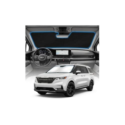 for KIA Carnival Sun Shade Windshield Cover - Custom Fit Carnival Accessories 2022-2025 2026 Sunshade Foldable UV Protection & Heat Shield Sun Visor Accessories