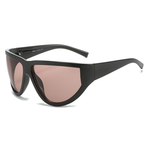 Lunettes de soleil de sport pour stopper l'éblouissement avec style punk et verres thé noir