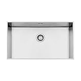 comprar fregadero smeg Drenaje: 1 x 3.5 " Smeg - Fregadero Inox Smeg Vstq72N2, 1 Seno, 72Cm, Bajoencimera