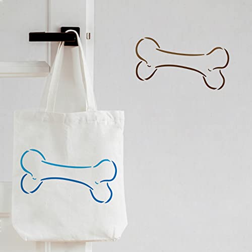 FINGERINSPIRE Hundeknochen-Schablone, 29,7 x 21 cm, Kunststoff, Hundeknochenmuster, Zeichenschablonen, rechteckig, wiederverwendbar, zum Malen auf Holz, Boden, Wand und Fliesen
