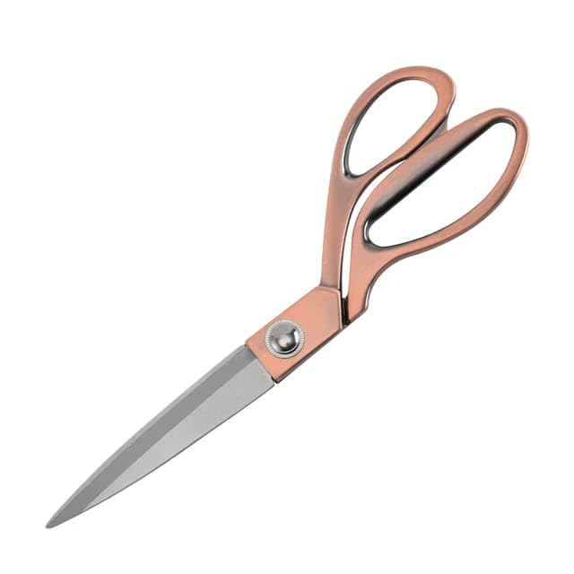 La Belleza Scissors for Sewing 10.5 inch Tailor Scissors Stainless Steel Golden Rose Gold Plated Cloth Household Tailor Scissors Multipurpose Sewing Dressmaking(Rose Gold)