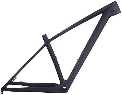 Tideace 2019 Chinese MTB Frame 29er 142mm/148mm Boost Mountain Bike Frame 29 Bicycle Frame Carbon Max 2.35 Tires (Black Glossy, 29er 17inch 148mm)