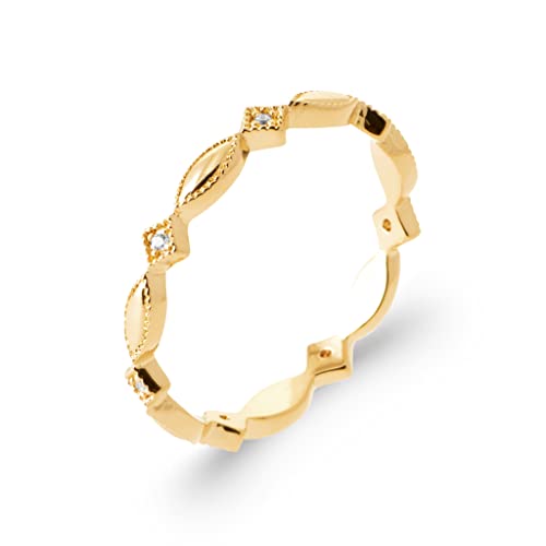 Bague en Plaqué Or avec formes géométriques pour le quotidien