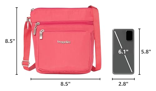 Image of Baggallini Pocket Crossbody Bags for Women 8x8 Small Lightweight Durable Water-resistant Travel Purse W /Rfid