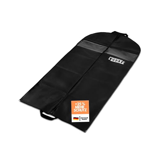Luguxe® Kleidersack Schwarz -120x60 cm -extra hochwertiger Vliesstoff aus (125 GSM) - Anti-Mottenschutz - Keine Angst vor Motten, Dreck und Staub - Lange Lebensdauer und sicherer Transport