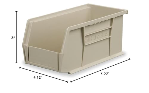 Akro-Mils / Myers Industries - 30220STONE - Hang and Stack Bin, Stone, 7-3/8 Outside Length, 4-1/8 Outside Width, 3 Outside Height image 4
