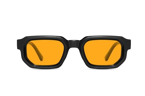 Image of Hanj Rectangle Retro Sunglasses for Women Men Vintage Square Sun Glasses Fashion Classic 90s Shades
