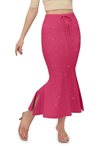Image of Mehrang Stretchable Shimmer Saree Shapewear Petticoat for Women, Skirts for Women,Shape Wear Dress for Saree